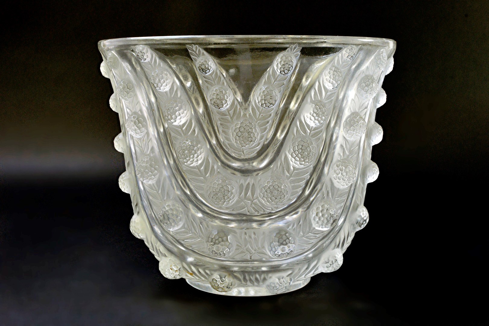 Appraisal: A Lalique 'Vichy' clear and frosted glass vase designed in