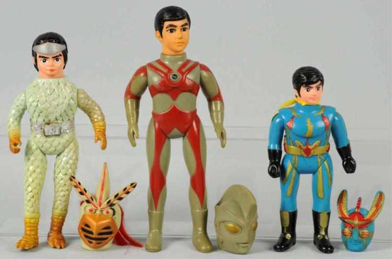 Appraisal: Lot of Vinyl Japanese Superhero Figures Circa s Includes one