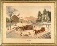 Appraisal: HASKELL ALLEN Publisher th Century WINTER Large folio colored lithograph