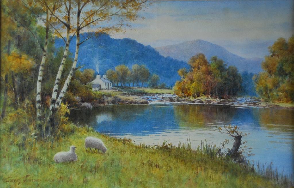 Appraisal: WARREN WILLIAMS A R C A - WATERCOLOUR River landscape