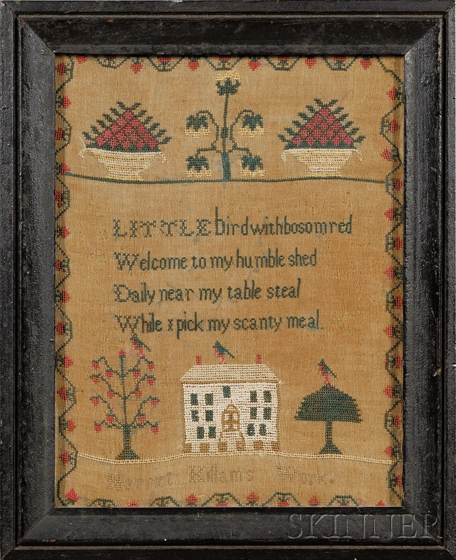 Appraisal: Small Needlework Sampler Harriet Killams Work th century done in