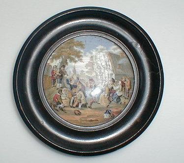 Appraisal: A Pratt ware pot lid A Village Fete diameter in