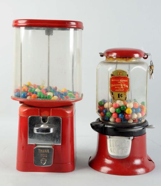 Appraisal: Lot Of Gumball Dispensers This lot includes a 's era