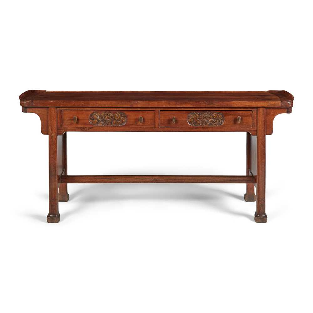 Appraisal: WHYTOCK REID EDINBURGH HALL TABLE CIRCA walnut with bronze handles