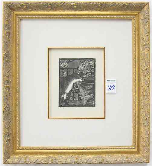 Appraisal: EDOUARD MANET ETCHING AND AQUATINT on laid paper French -