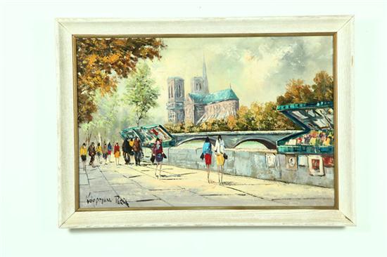 Appraisal: PARISIAN STREET SIGNED KOOPMAN AMERICAN OR EUROPEAN MID TH CENTURY