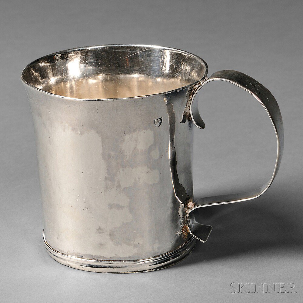 Appraisal: Silver Handled Cup Edward Winslow - Boston Massachusetts c the