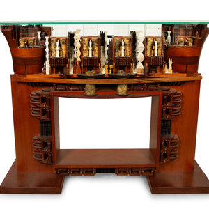 Appraisal: Po Shun Leong English b Console Table with Glass Cubes