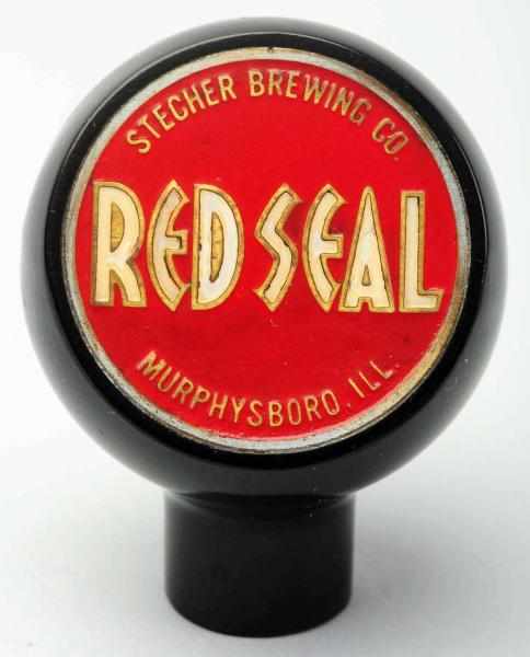 Appraisal: Red Seal Beer Tap Knob Murphysboro Stecher Brewing Company Clean