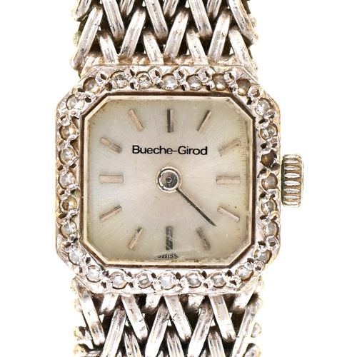 Appraisal: A Beuche-Girod diamond cocktail watch in ct white gold x