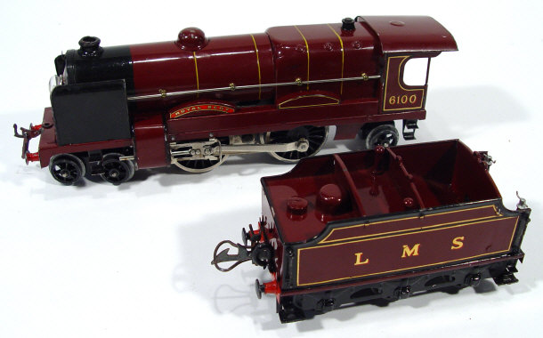 Appraisal: Tinplate Hornby gauge clockwork locomotive and tender in LMS livery