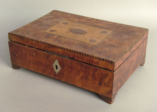 Appraisal: Inlaid mahogany dresser box th c h w d