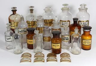 Appraisal: lot of Antique apothecary jars in various forms and sizes