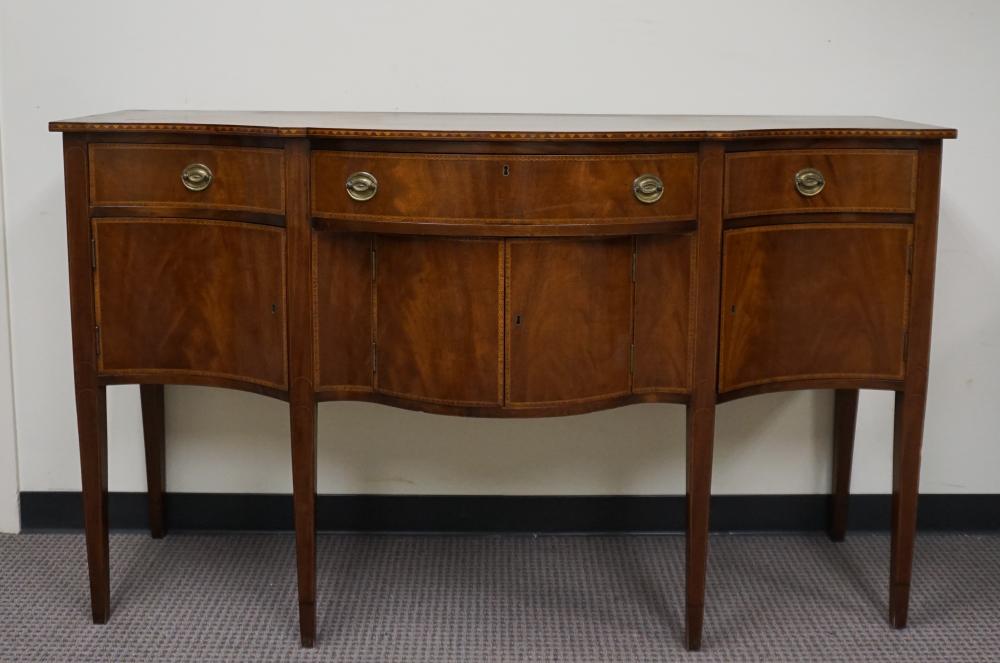 Appraisal: FEDERAL STYLE SATINWOOD INLAID MAHOGANY SIDEBOARD X X IN X