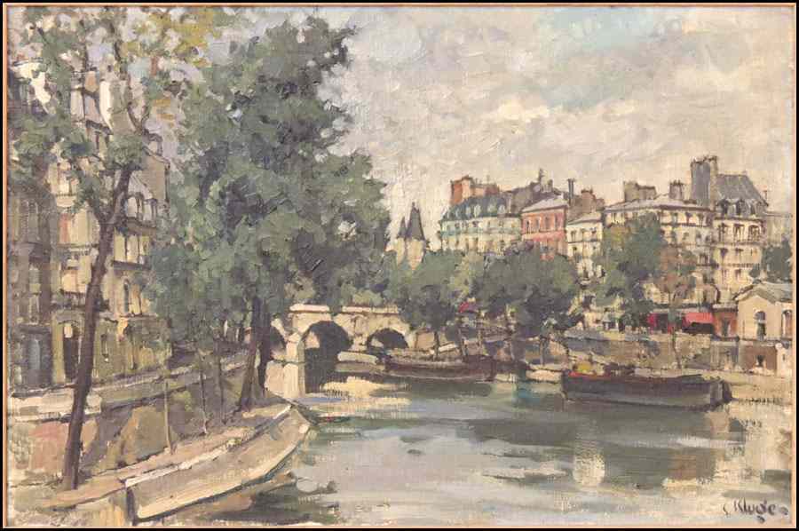 Appraisal: CONSTANTINE KLUGE FRENCH - LE PONT MARIE Oil on canvas