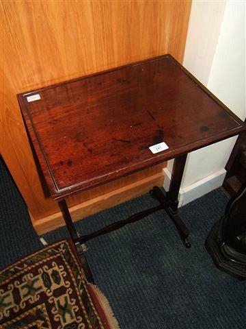 Appraisal: A Georgian mahogany rectangular topped occasional table on twin supports