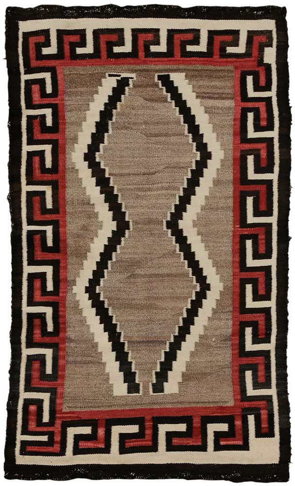 Appraisal: Navajo Rug American early th century central panel with serrated