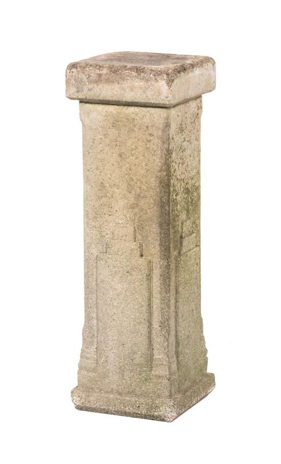 Appraisal: Sale Lot An American Cast Stone Pedestal joseph dobson of