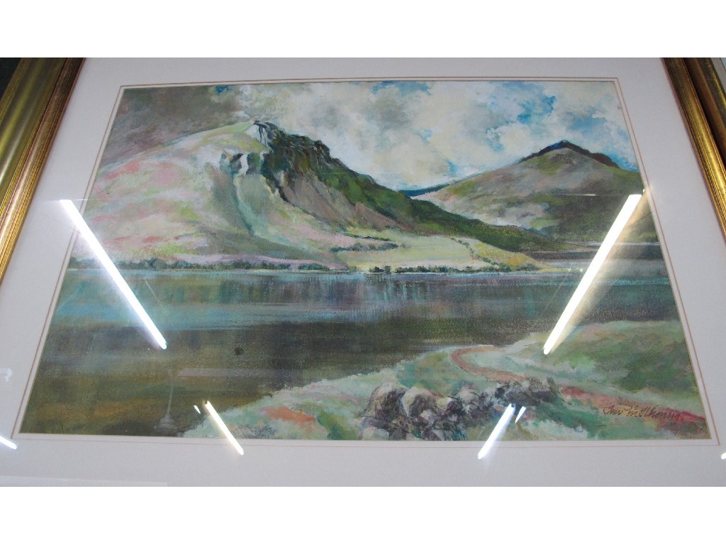 Appraisal: IAN McILHENNY Acrylic on board 'Loch Etive Shore' signed recto