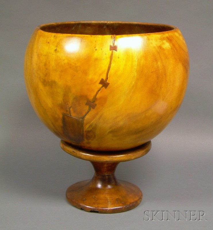 Appraisal: Large Hawaiian Calabash with Stand c mid- th century the