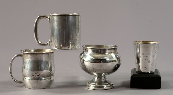 Appraisal: Four-Piece Collection of Period Sterling Wares including a Lunt cylindrical