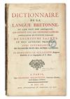 Appraisal: LE PELLETIER LOUIS Dictionnaire de la Langue Bretonne vii i