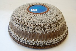 Appraisal: TRIBAL BEADWORK FOOD COVER INDONESIAN