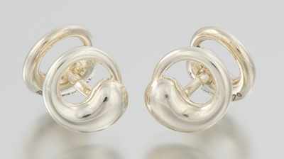 Appraisal: A Pair of Elsa Peretti For Tiffany Co Sterling Silver