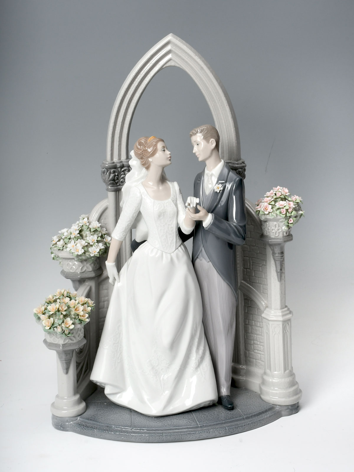 Appraisal: LLADRO PORCELAIN ''A VOW OF LOVE'' Hand painted bride groom