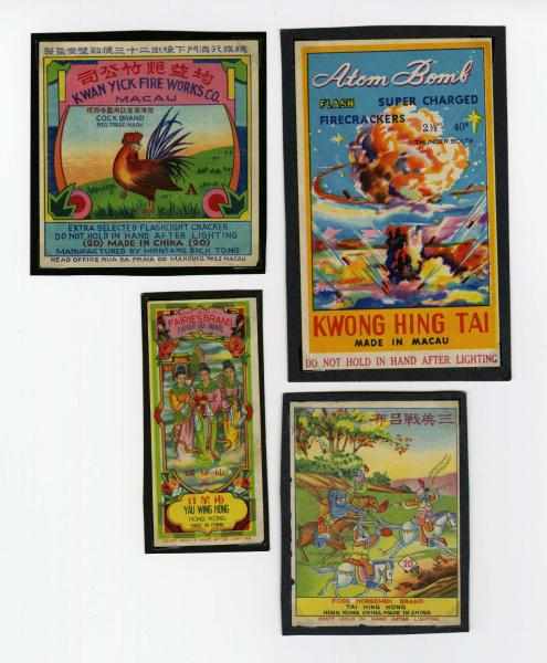 Appraisal: Lot of Firecracker Labels Includes Atomic Bomb Cock Fairies and