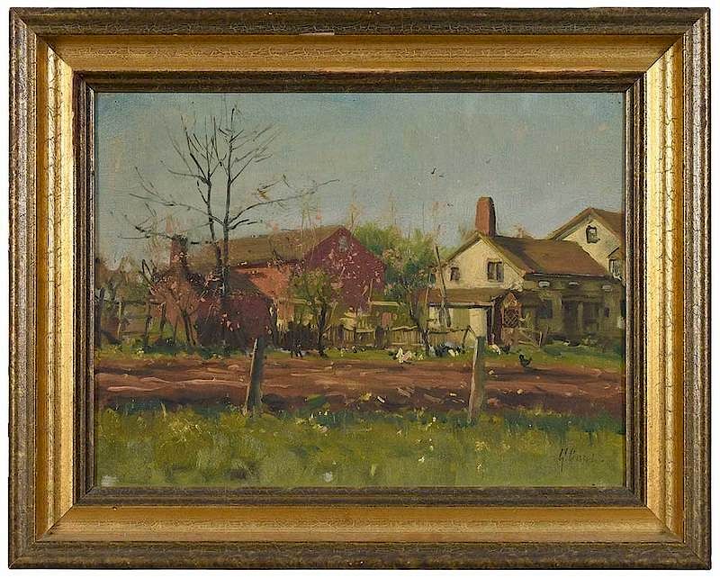 Appraisal: Gilbert Gaul American - Spring at the Farm signed lower