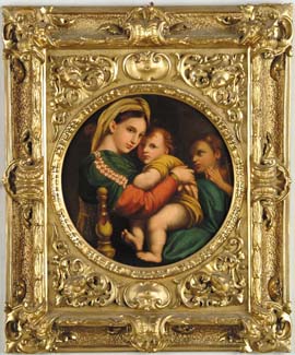 Appraisal: UNSIGNED European th Century RAPHAELS MADONNA OF THE CHAIR Oil