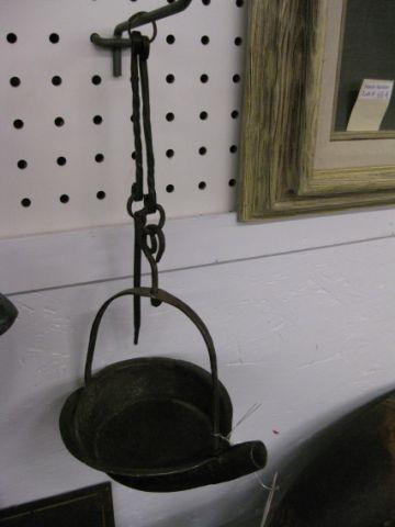 Appraisal: th Century Betty Lamp cast iron