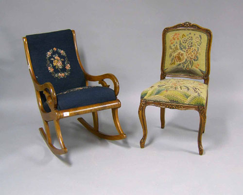 Appraisal: Four Victorian chairs together with a pair of Chippendale style