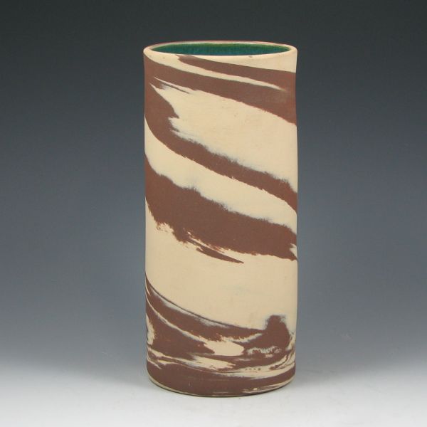 Appraisal: W J Gordy swirl vase Marked Hand Made by W