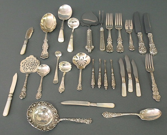 Appraisal: Grouping of misc sterling silver flatware various makers and patterns