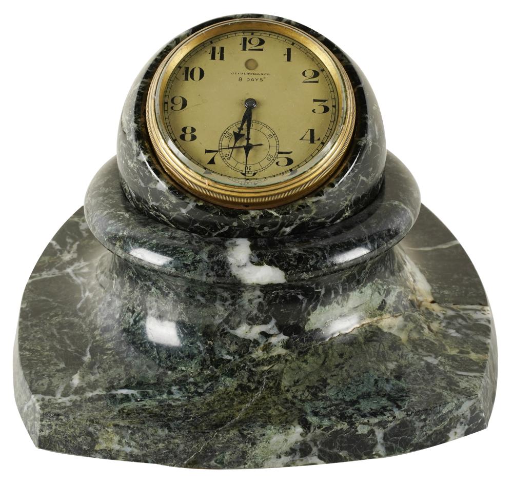 Appraisal: J E CALDWELL CO -DAY CLOCKsigned to dial on marble