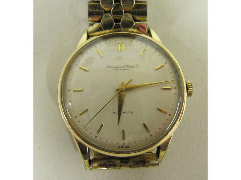 Appraisal: Gents gold plated International Watch Co Shaffhausen automatic wrist watch