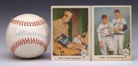 Appraisal: TED WILLIAMS AUTOGRAPHED BASEBALL AND TWO TED WILLIAMS BASEBALL CARDS