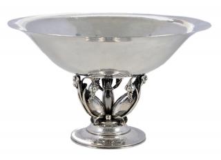 Appraisal: Jensen Blossom Sterling Compote Denmark - designed by Gundorph Albertus