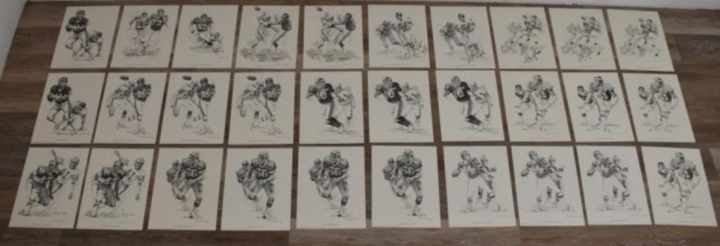 Appraisal: Lot of Shell Oil Co prints for the National Football