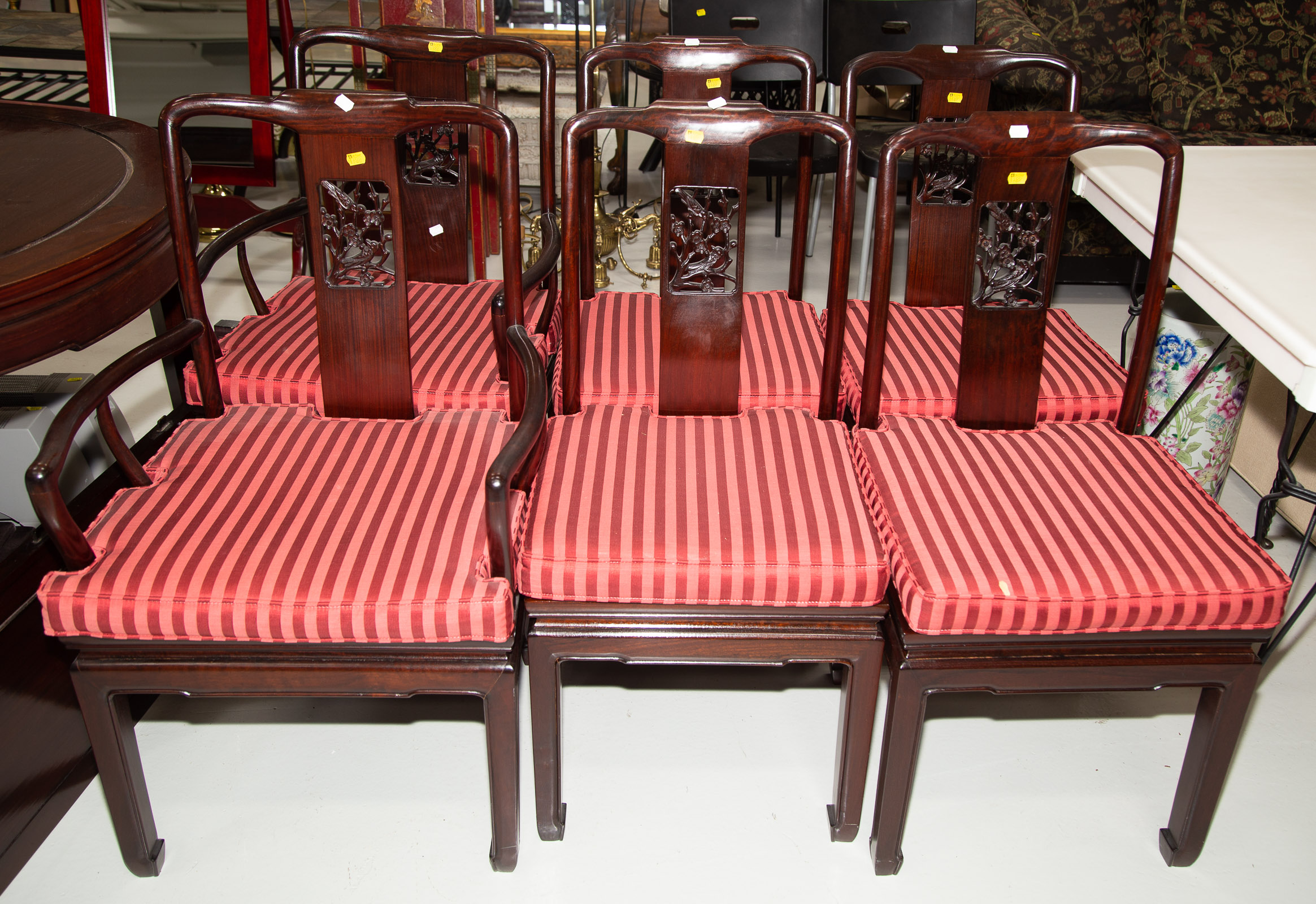 Appraisal: SET OF SIX CHINESE DINING ROOM CHAIRS th century comprising