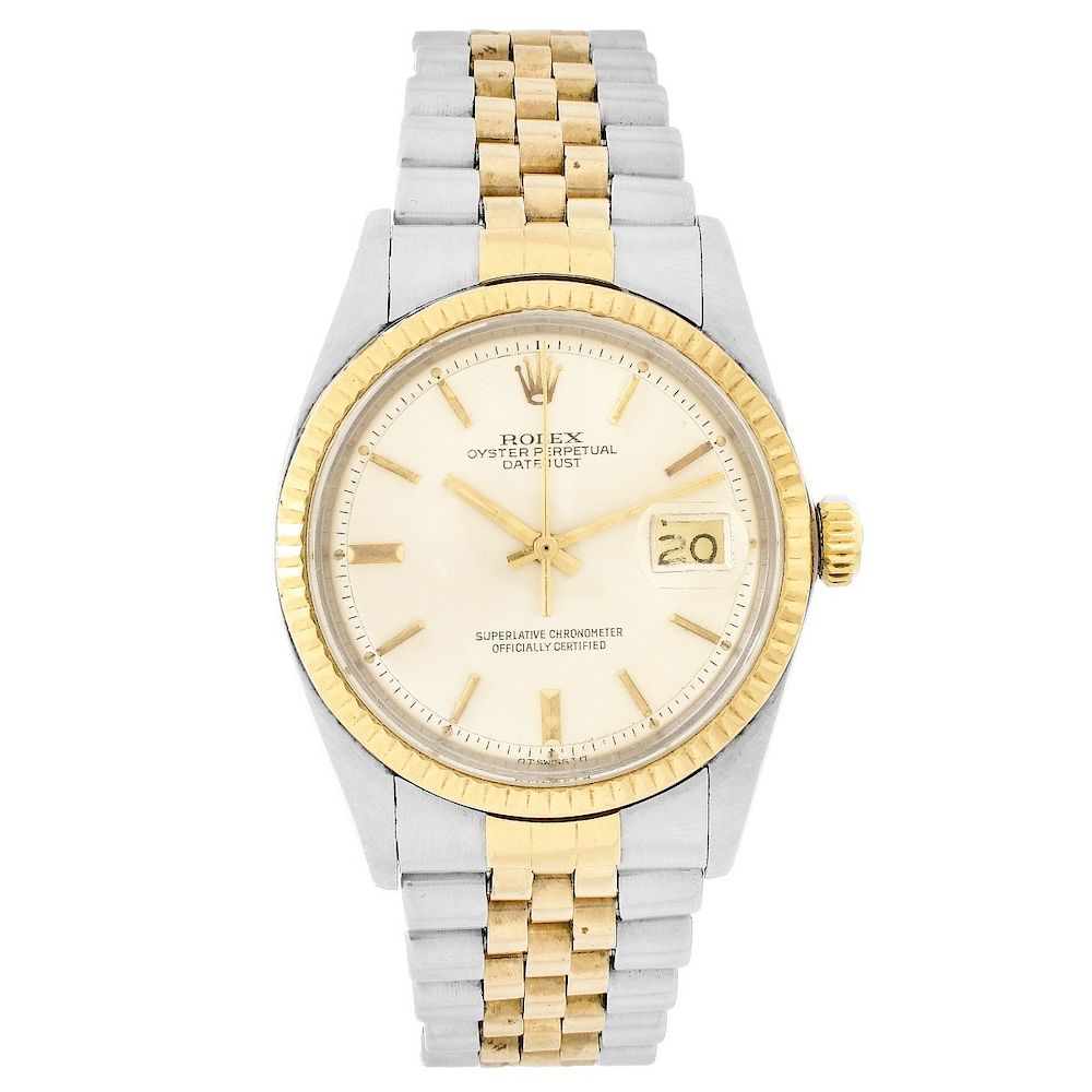 Appraisal: Man's Rolex Two Tone Date Just Watch Man's Circa Vintage