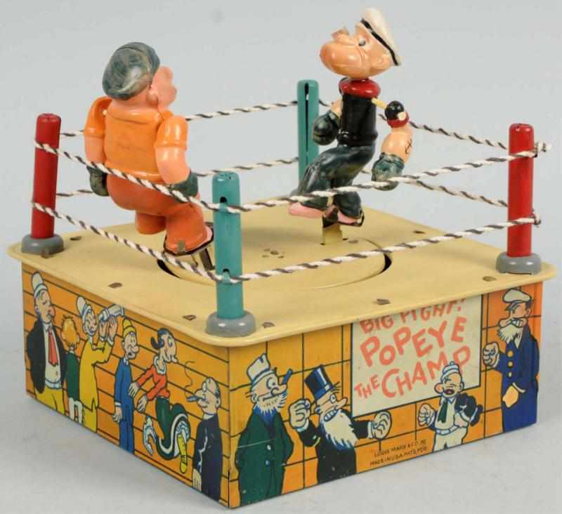 Appraisal: Tin Marx Popeye the Champ Boxing Wind-Up Toy American Working