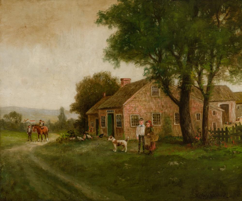 Appraisal: WESLEY ELBRIDGE WEBBER American - The Homestead oil on canvas