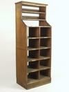 Appraisal: POST OFFICE CABINET - Circa post office oak standing sorting