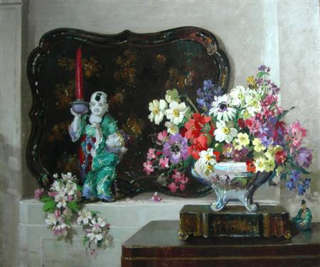 Appraisal: HERBERT DAVIS RICHTER R S W - STILL LIFE WITH