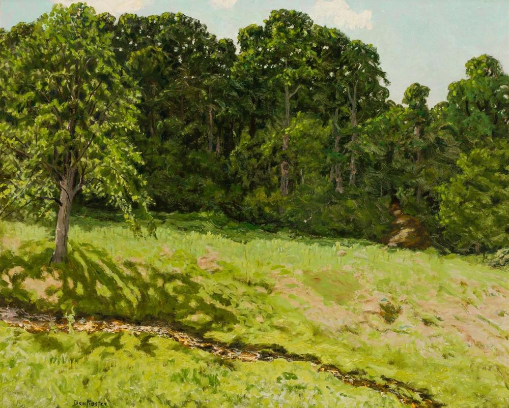 Appraisal: BEN FOSTER American - Summer at the Trail oil on