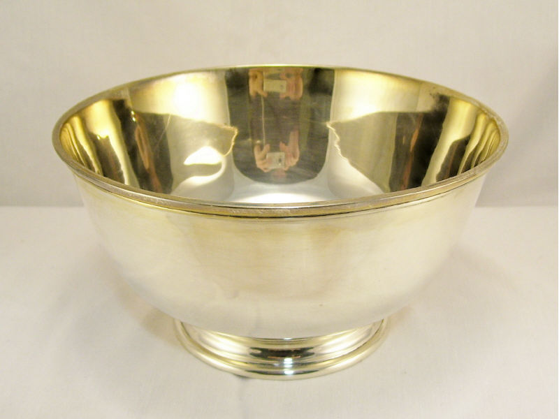 Appraisal: Sterling Footed Bowl Underside engraved - RPW-JB Nov - Marked