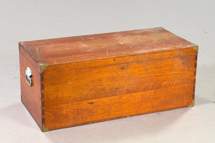 Appraisal: Mahogany Blanket Chest early th century the lift-top mounted with